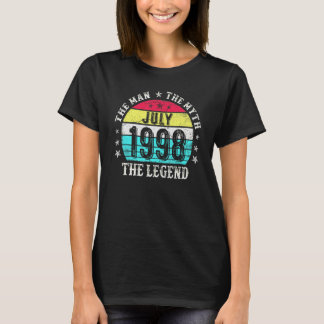 24歳 男 伝説 1998年7月 誕生日 Tシャツ