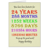 24番目の誕生日のマイルストーン (正面)