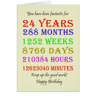 24番目の誕生日のマイルストーン