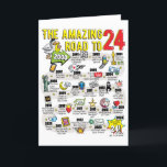 24番目の誕生日カードfor Friend サンキューカード<br><div class="desc">そしクールておもしろい誕生日カードを息子、娘、友人のために！</div>