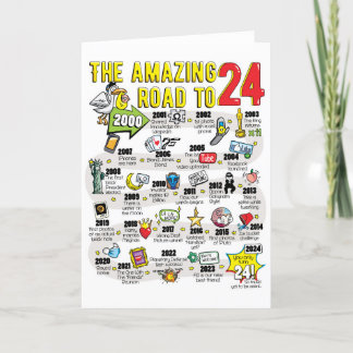 24番目の誕生日カードfor Friend サンキューカード