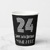 24番目の誕生日:インスパイアアールデコの検索「24」 +名前 紙コップ (裏面)