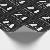 24番目の誕生日-インスパイアアールデコ検索"24",名前 ラッピングペーパー (角)