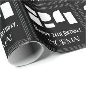 24番目の誕生日:インスパイアアールデコ検索"24" & Name ラッピングペーパー (ロールコーナー)
