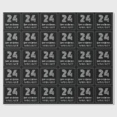 24番目の誕生日:インスパイアアールデコ「24」を見る/名前 ラッピングペーパー (フラット)