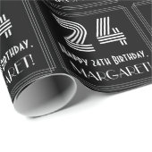 24番目の誕生日:インスパイアアールデコ「24」を見る/名前 ラッピングペーパー (ロールコーナー)