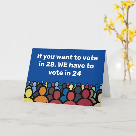 24票に投票 カード (黄色い花)