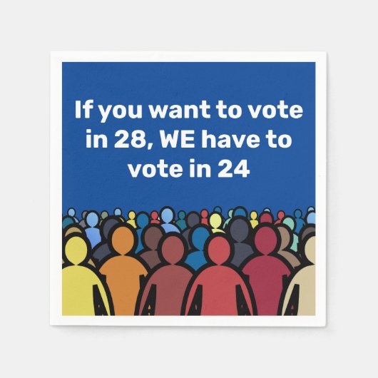 24票に投票 スタンダードカクテルナプキン (正面)