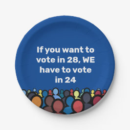 24票に投票 ペーパープレート