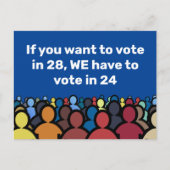24票に投票 ポストカード (正面)