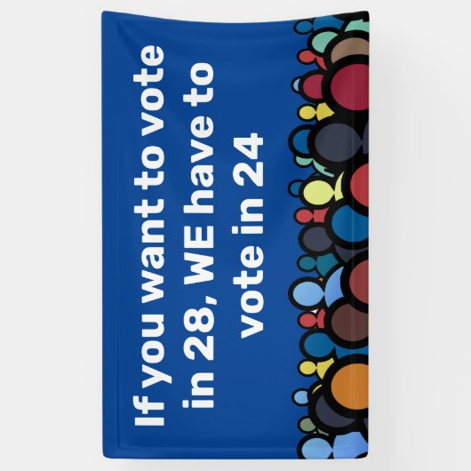 24票に投票 横断幕 (縦)