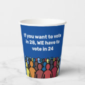 24票に投票 紙コップ (裏面)