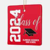 24級高パーソナライズされた学卒業 セラミックオーナメント (左)