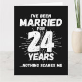 24結婚した年おもしろい24結婚周年 カード (正面)