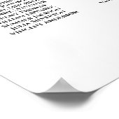 24表アイボリー白バラ結婚の座席表 ポスター (角)