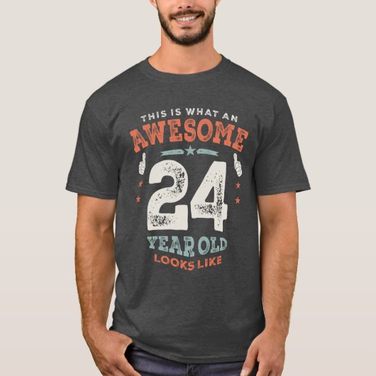 24誕生日おもしろい24歳 Tシャツ (正面)