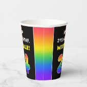 24誕生日カラフル:レインボー# 24、名前をカスタムする 紙コップ (右)