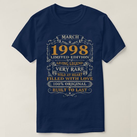 24誕生日ギフト24歳レトロヴィンテージマーク Tシャツ (デザイン正面)