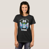 24誕生日ゲーマー次レベル24ゲーミングコントローラー Tシャツ (正面フル)