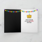 24誕生日スパーカー入りビールガラスカード カード (内部)