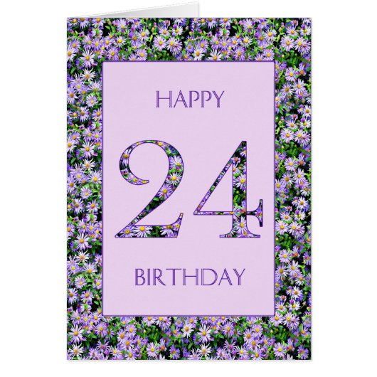 24誕生日紫デイジー (正面)