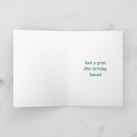 24誕生日:おもしろいグラフィティインスパイアレインボー24 カード (内部)