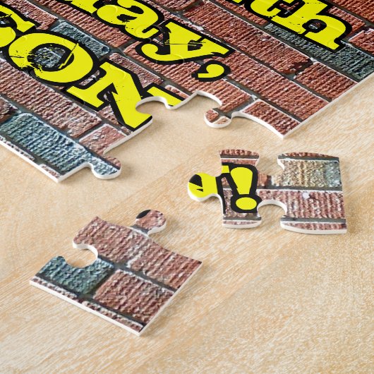 24誕生日:おもしろいグラフィティインスパイアレインボー24 ジグソーパズル (側面)