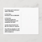 24誕生日-おもしろい花火、レインボールック"24" ポストカード (裏面)