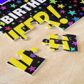 24誕生日:おもしろい、カラフル星野パターン ジグソーパズル (側面)