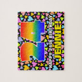 24誕生日:おもしろい、愛するハートシェイプ+「24」 ジグソーパズル (縦)