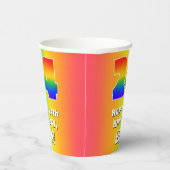 24誕生日: カラフル、おもしろいレインボーパターン# 24 紙コップ (右)