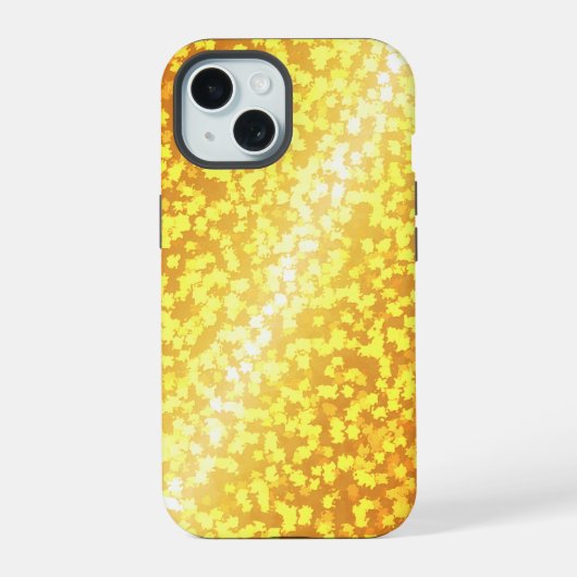 24金ゴールド・ラメ iPhone 15ケース (裏面)