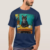 24011_Cat Cup Of Tea Tシャツ (正面)