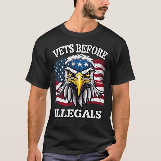 24055_VETS BEFORE ILLEGALS Tシャツ (正面)