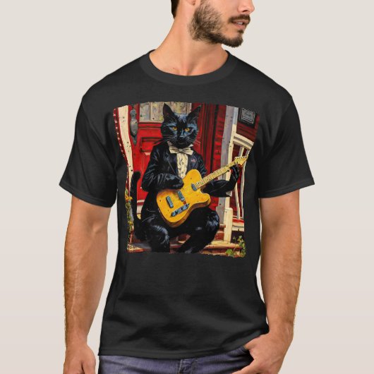 24065_Back Cat On Tele Tシャツ (正面)