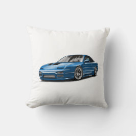 240sx 青い車のイラスト クッション