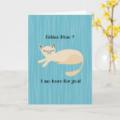 241010_friend_Cat_blueより良感じい カード (黄色い花)