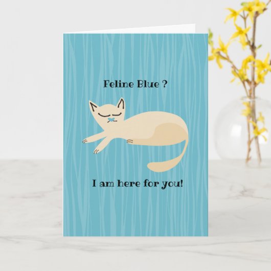 241010_friend_Cat_blueより良感じい カード (黄色い花)