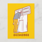 241543903ヘッドフユーモアのあるリーザーTシャツ ポストカード (正面)