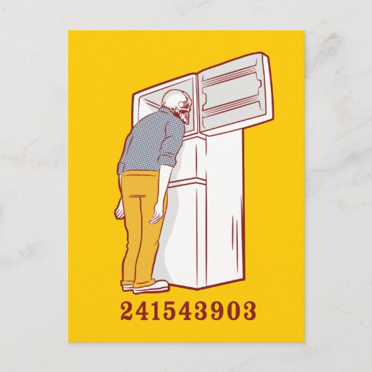 241543903ヘッドフユーモアのあるリーザーTシャツ ポストカード (正面)