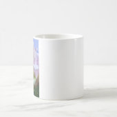 2421 – ピンクと緑のバラ コーヒーマグカップ (中央)