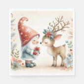 242.格言とトナカイ スタンダードランチョンナプキン (正面)