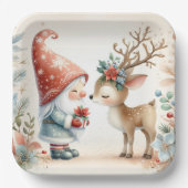 242.格言とトナカイ ペーパープレート (正面)