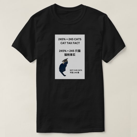 245% = 245猫 Tシャツ (デザイン正面)