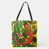 247 – 赤ゲッコ – トテバッグ トートバッグ (正面)