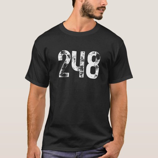 248エリアコードTroy MI携帯電話エリアコード2 Tシャツ (正面)