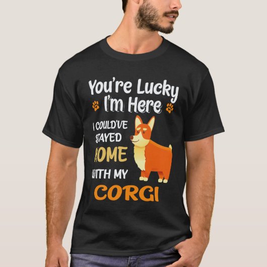 24 あなたはラッキーコーギー Tシャツ (正面)