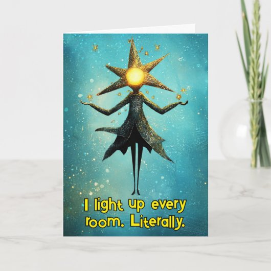 *~* 24 お洒落Glow Magicalおもしろい Christmas AP97 サンキューカード (正面)