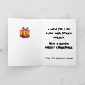 *~* 24 お洒落Glow Magicalおもしろい Christmas AP97 サンキューカード (内部)