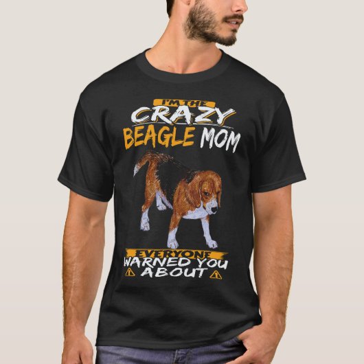 24 クレイジービーグルママ ビーグル Tシャツ (正面)